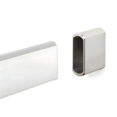 Latitude 34 Glass Adjustable Perpendicular Track Mount Kit Brushed Stainless