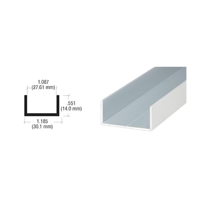 CRL Satin Anodized 1-1/16" Single U-Channel