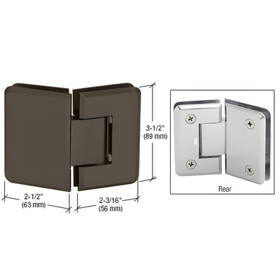 CRL Oil Rubbed Bronze Pinnacle 045 Series 135 Degree Glass-to-Glass Standard Hinge