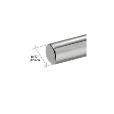 CRL 316 Polished Stainless 15/32" Diameter Stainless Steel Bar 236-1/4"