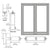 CRL-U.S. Aluminum Clear Anodized Blank Pair Series 800 Durafront Medium Stile Center Hung Entrance Doors- No Prep