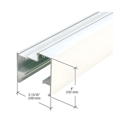 CRL-U.S. Aluminum 4" x 4" Bulkhead, White KYNAR® Paint - 24'-2"