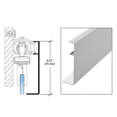 CRL50 Satin Anodized Series Track Cover for Synchronized & Telescopic Kits - 118"
