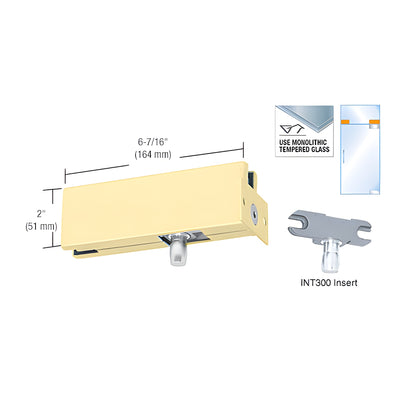 CRL Satin Brass Wall Mounted Transom Patch with 1NT300 Insert