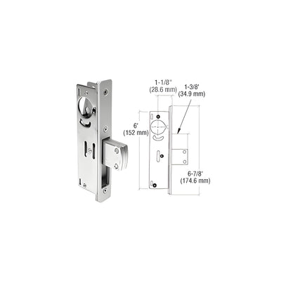 CRL 1-1/8" Backset Narrow Stile Long - Throw Deadlock