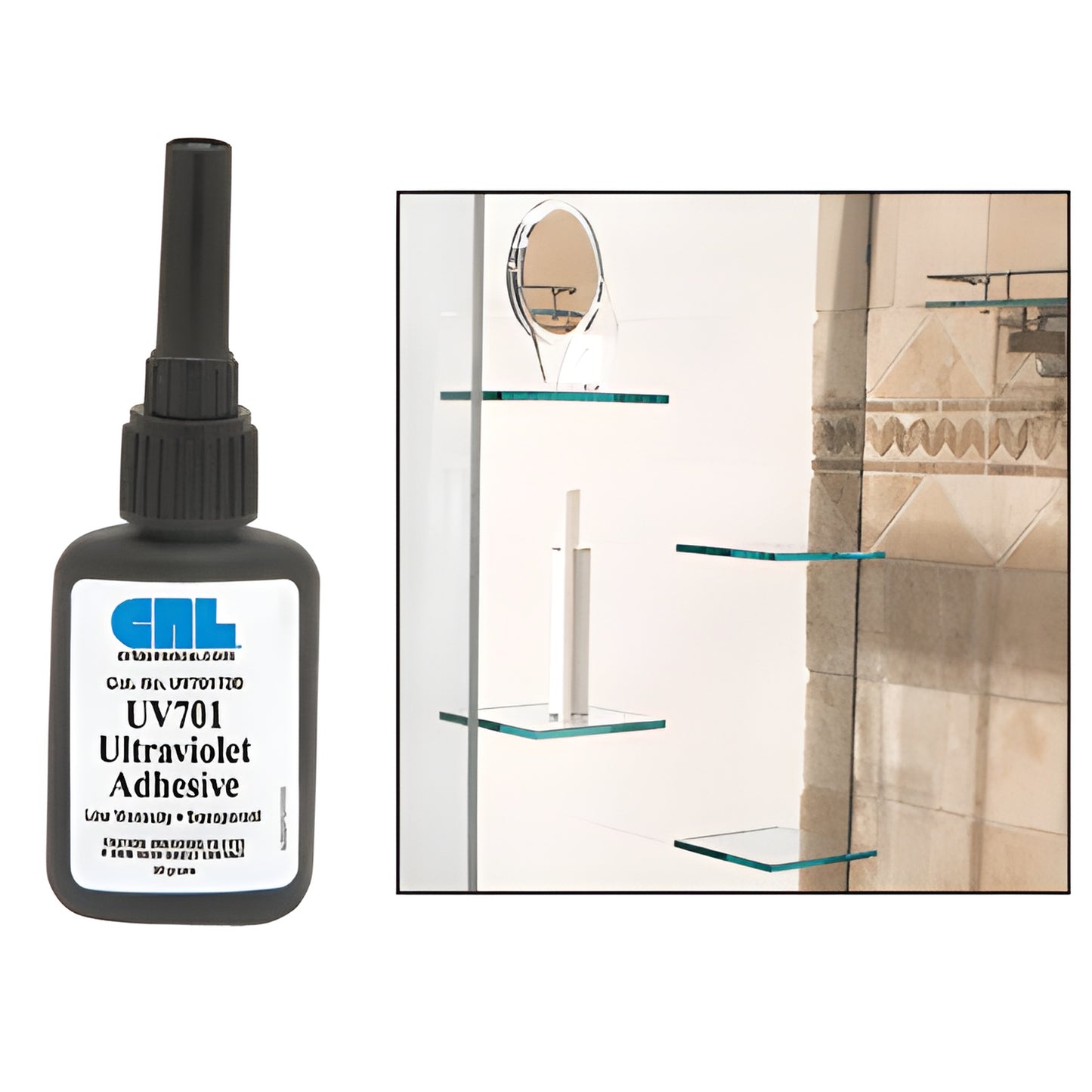 CRL UV701 Low Viscosity UV Adhesive 30g - Fast Cure Glass Bond