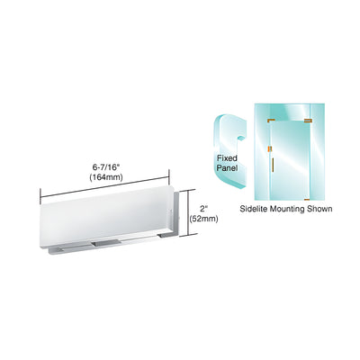 CRL Polished Stainless EUR Series Sidelite or Glass Door Mounted Keeper