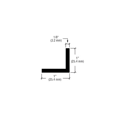 CRL-U.S. Aluminum Custom KYNAR® Paint L-Bar 1" x 1" x 1/8" - 21'-2"