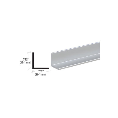 CRL Satin Anodized 3/4" Aluminum Angle Extrusion