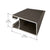 CRL-U.S. Aluminum Dark Bronze/Black Anodized Class 1 Beveled Door Stile for 9/16" Glass - 21'-2"