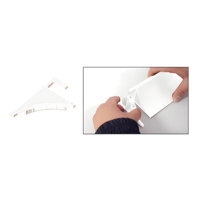 CRL White End Cap for 1/4" Aluminum Shelving Extrusion
