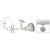 CRL Brushed Stainless Newport Series Glass Mounted Hand Rail Bracket