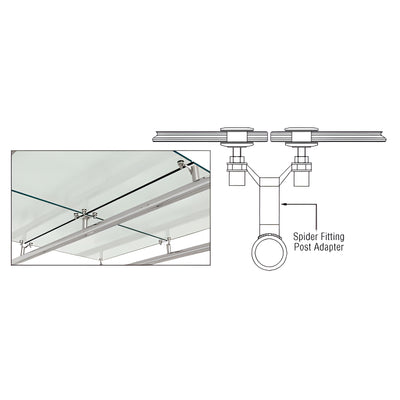 CRL Polished Stainless Spider Fitting Post Adaptor - Custom