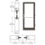 CRL-U.S. Aluminum Dark Bronze/Black Anodized Class 1d IG500 Series Custom Single StormFront™ Butt Hinged Entrance Door for Surface Mount Door Closer