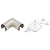 CRL 1-7/8" 316 Polished Stainless Steel 90 Degree Horizontal Roll Formed Cap Rails Corner