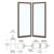 CRL-U.S. Aluminum Custom Size Bronze Black Anodized Blank Pair 250 Narrow Offset Stile Entrance Doors- No Prep