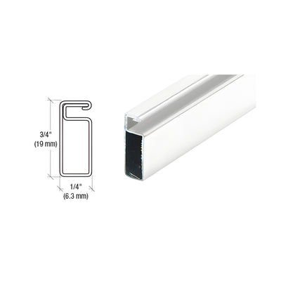 CRL White 3/4" x 1/4" Roll Formed Aluminum Screen Frame - 144"