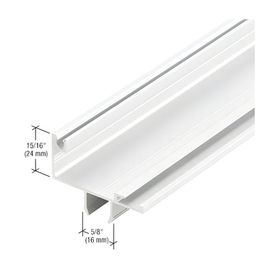 CRL-U.S. Aluminum White KYNAR® Paint Snap-In Sash-Gutter - 24'-2"