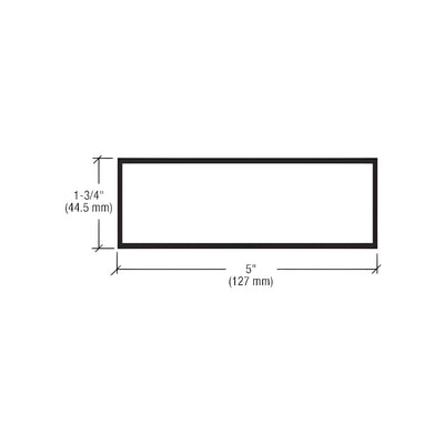 CRL-U.S. Aluminum 5" x 1-3/4" Hollow Tube Extrusion, Custom Paint - 24'-2"