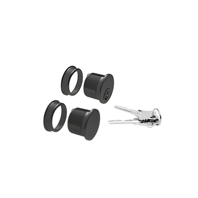 CRL Matte Black Keyed Cylinder and Dummy Combo