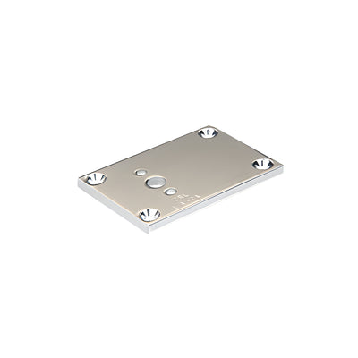 CRL Brite Anodized 2" x 3" Blank Base for Tall Partition Posts