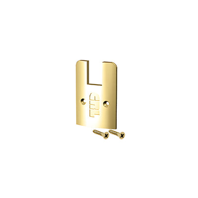 CRL Polished Brass Low Profile End Cap With Screws