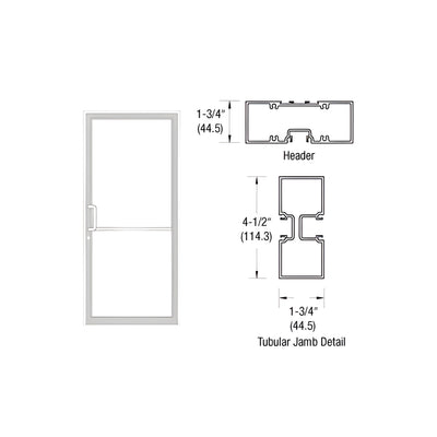 CRL-U.S. Aluminum White KYNAR® Paint Custom Sized Series 450 Tubular Gear Hinge Up and Over Frame Complete (1F)