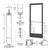 CRL-U.S. Aluminum Bronze Black Anodized 250 Series Narrow Stile Active Leaf of Pair Offset Hung with Geared Hinged for OHCC 105º Closer Complete ADA Door(s) with Lock Indicator, Cyl Guard