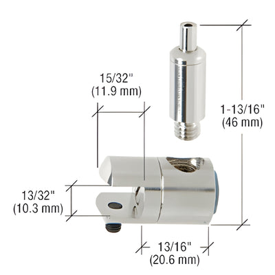 CRL Single-Sided Tensioner Connector for 3/8" Glass - Glass Hardware