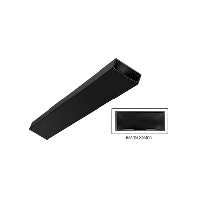 CRL Black Powder Coated 4-1/2" Header/Jamb With Flat Filler Custom Length