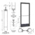 CRL-U.S. Aluminum Bronze Black Anodized 250 Series Narrow Stile Inactive Leaf of Pair Offset Hung with Geared Hinged for OHCC 105º Closer Complete ADA Door(s) with Lock Indicator, Cyl Guard