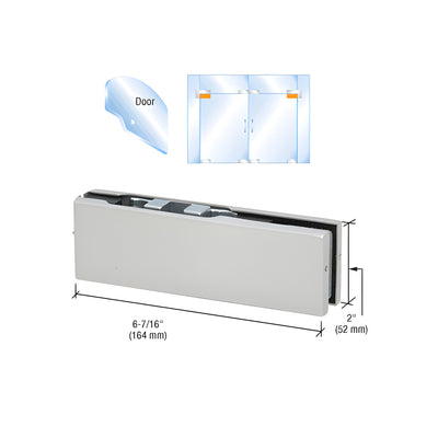 CRL Satin Anodized Adjustable European Top Door Patch Fitting