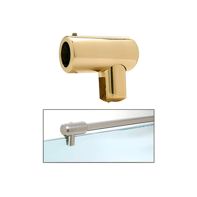 CRL Polished Brass Support Bar U-Bracket for 3/8" and 1/2" Glass