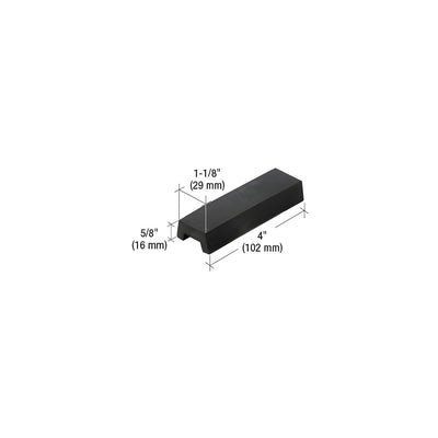 CRL-U.S. Aluminum OS-2 EPDM Setting Block for 1" Exterior Glazing- 100/Pk