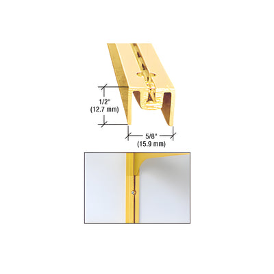 CRL Brite Gold Anodized 72" Aluminum Wall Standard