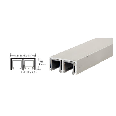 CRL Brushed Nickel Aluminum Plastic Lined Double Upper Channel