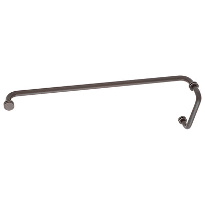 CRL Oil Rubbed Bronze 6" Pull Handle and 24" Towel Bar BM Series Combination With Metal Washers