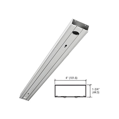 CRL-U.S. Aluminum 400 Series 1-3/4" x 4" Double Acting Header, Clear Anodized- 72"