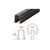 CRL Black Top Rail Glazing Vinyl for 1/4" Monolithic and 5/16" Thick Laminated Glass - 12'