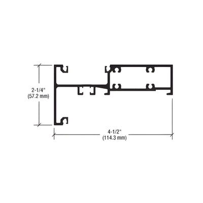 CRL-U.S. Aluminum Custom KYNAR® Paint Intermediate Horizontal for 4-1/2" System - 24'-2"