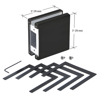 CRL Matte Black AMR900 Series Glass Mounted Patch Lock Keeper