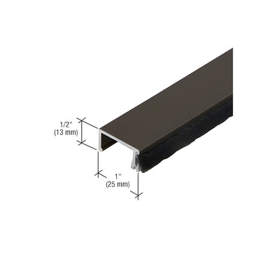 CRL-U.S. Aluminum Applied Door Stop - 21'-2", Dark Bronze/Black Anodized Class 1