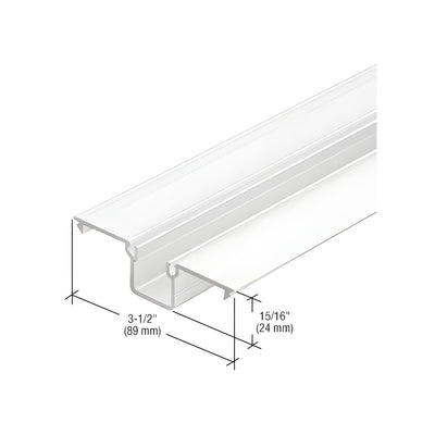 CRL-U.S. Aluminum Deep Pocket Insert for 1/4" Glazing, White KYNAR® Paint - 24'-2"