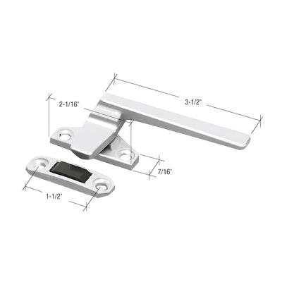 CRL Aluminum Right Hand Casement Window Locking Handle With 1-1/2" Screw Holes