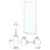 CRL-U.S. Aluminum White KYNAR® Paint Single 36" x 84" Blank 250 Narrow Center Stile Entrance Door