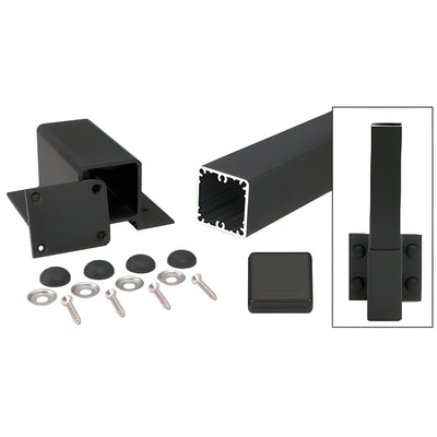 CRL Matte Black 100 Series 36" Fascia Mount Post Kit