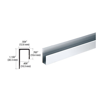 CRL Brite Anodized Aluminum Deep Nose 3/8" J-Channel