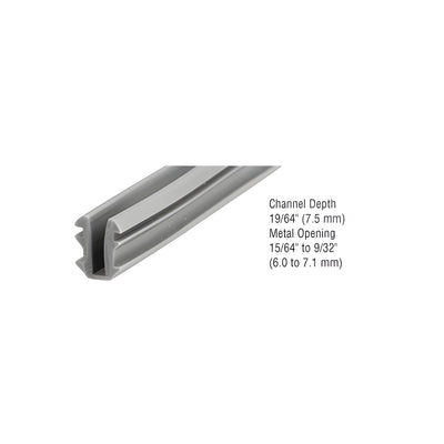 CRL Glazing Vinyl 19/64" Channel Depth 15/64" to 9/32" Metal Opening - 100' Roll