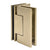 CRL Trento Brushed Bronze 90° Frameless Glass-to-Glass Shower Hinge