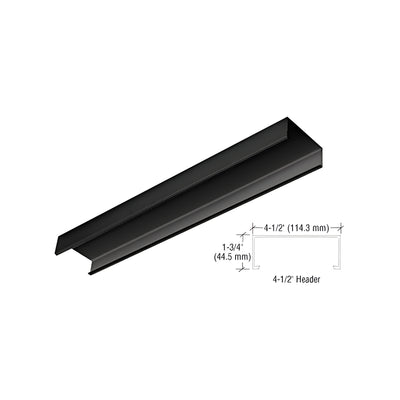 CRL Black Powder Coated 4-1/2" Header Channel - 120"